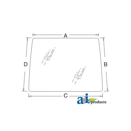 A & I Products Glass, Front Windshield 63" x35" x5" A-86511795